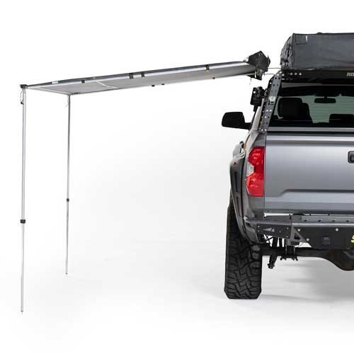 SmittyBilt Gen2 8′x6' Grey Tent Awning for Roof Rack with Poles and Storage Bag SmittyBilt Gen2 8′x6' Grey Tent Awning for Roof Rack with Poles and Storage Bag
