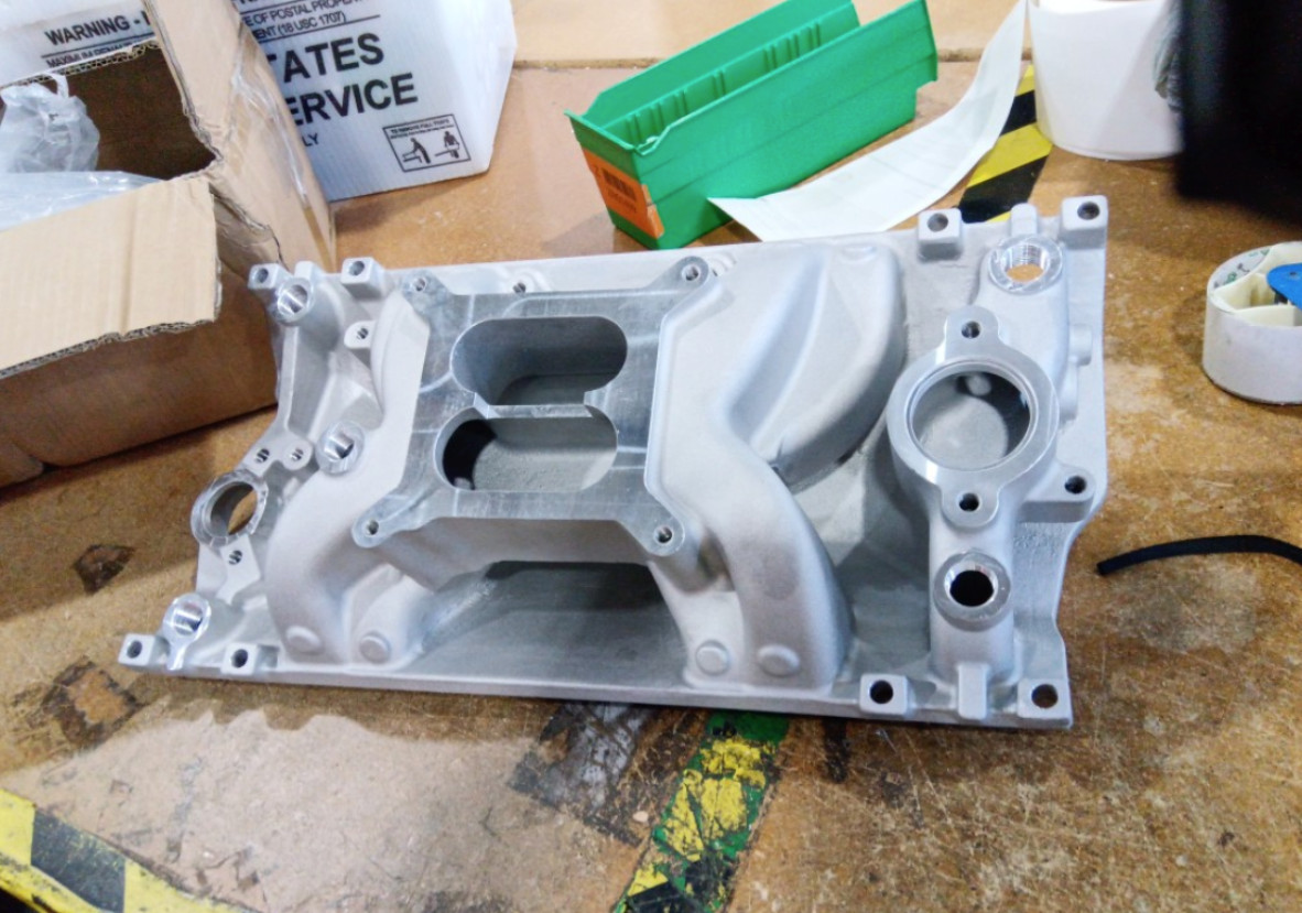 Satin Intake Manifold for 1996-2002 5.7L/350 Chevy Small Block Gen I Vortec