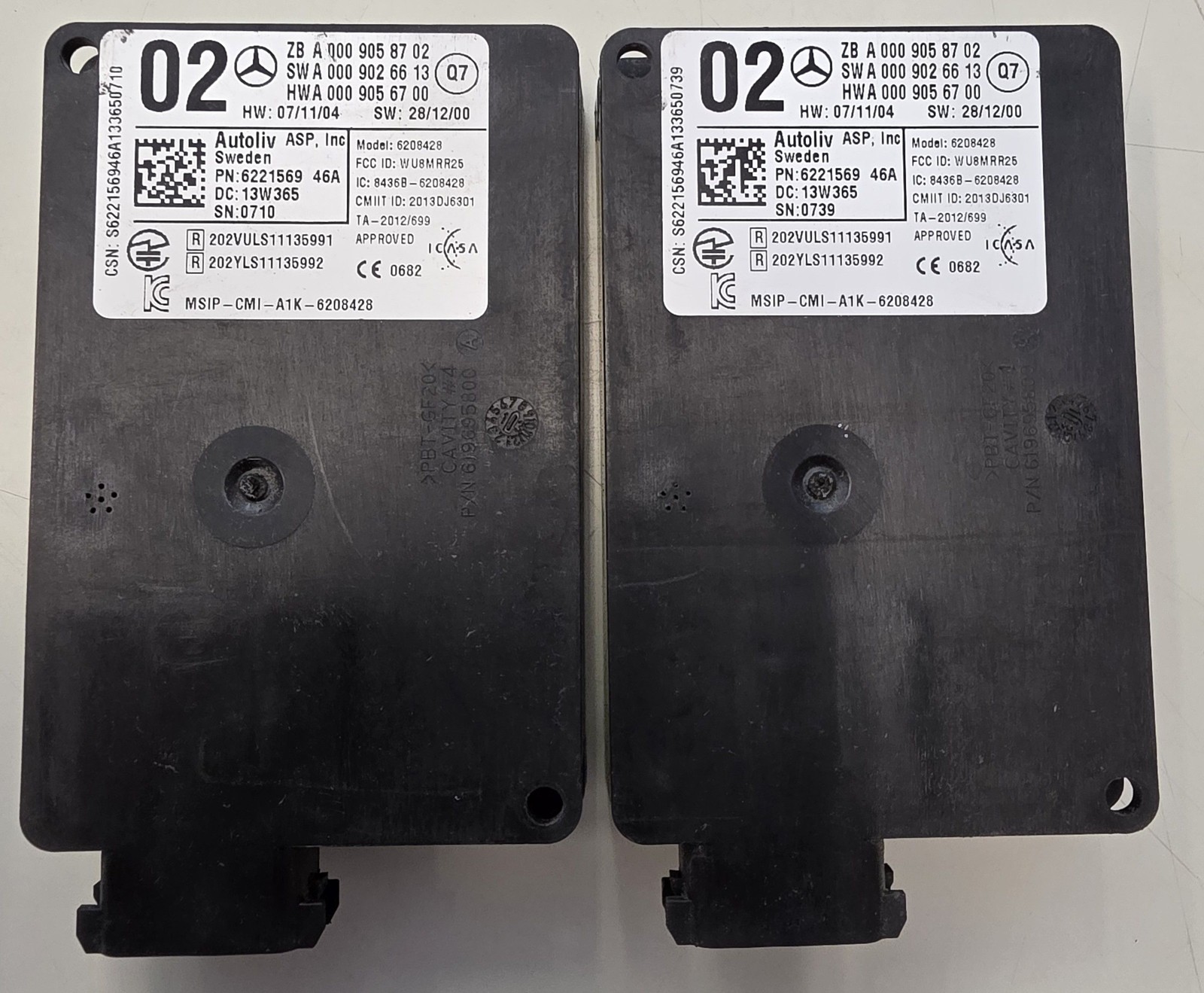 2015-2017 MERCEDES BENZ C300 S550 REAR BLIND SPOT RADAR MODULE SET 0009058702 2015-2017 MERCEDES BENZ C300 S550 REAR BLIND SPOT RADAR MODULE SET 0009058702
