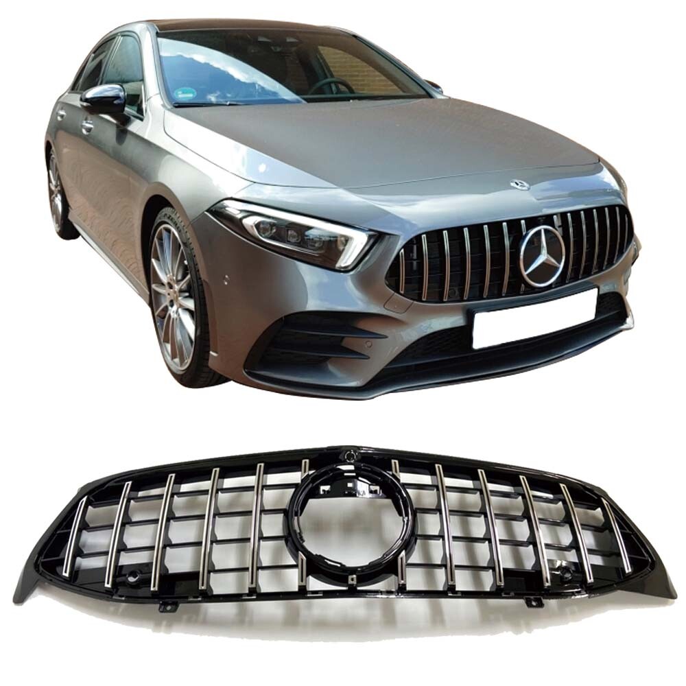 Front Bumper Grill Chrome GTR Grille Fit 2020-2023 Mercedes Benz W118 CLA-Class Front Bumper Grill Chrome GTR Grille Fit 2020-2023 Mercedes Benz W118 CLA-Class