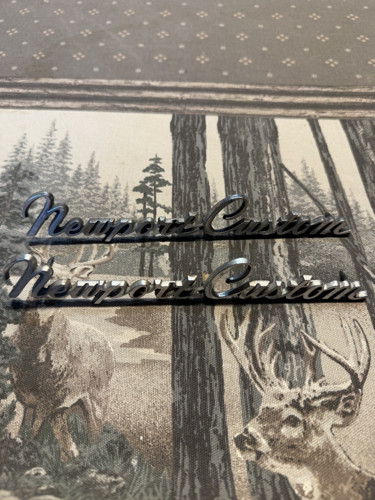 Vintage 1960’S-1980’S Chrysler Newport Custom Automative Emblems Set of 2