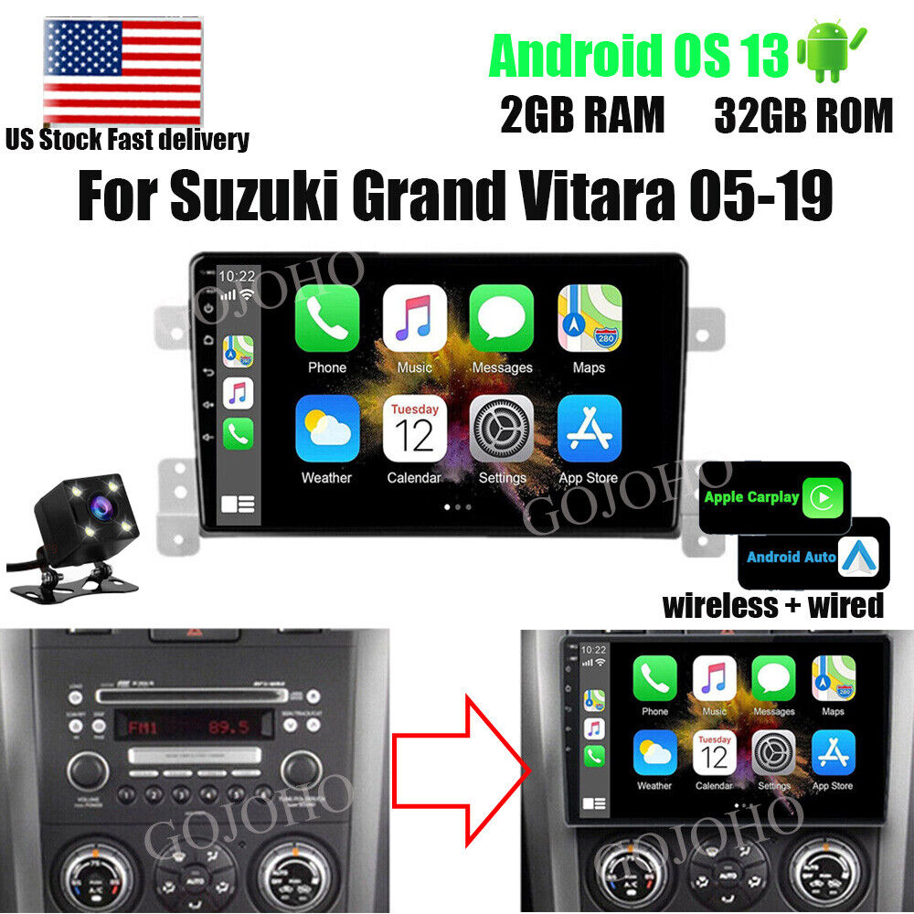 32GB Android 13 For Suzuki Grand Vitara 05-19 Car Stereo Radio GPS Navi CarPlay