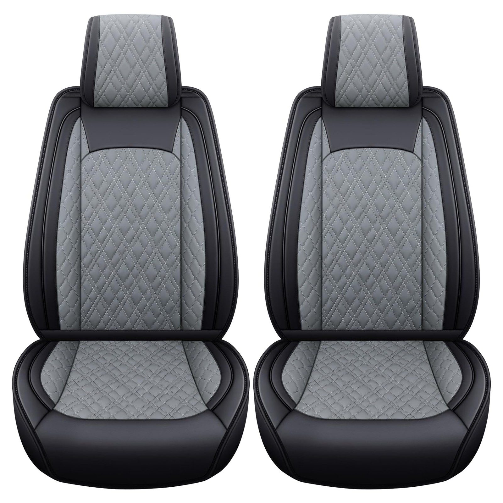YIERTAI Car Seat Covers for Dodge Ram Fit 2009-2026 2 PCS Front, Gray Front 