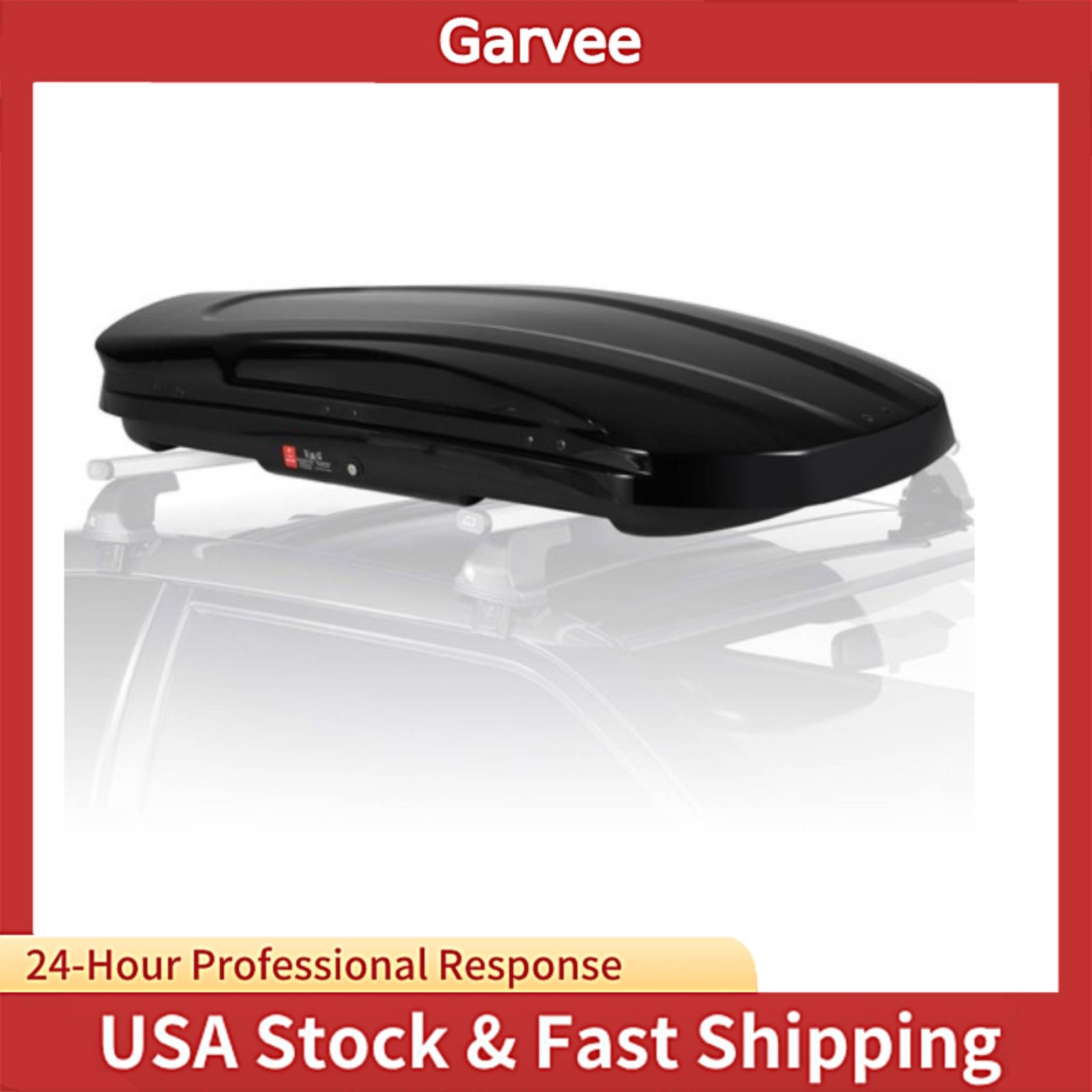 Lockable Waterproof Dual Side Opening Lids Equip This Rooftop Cargo Box, 12.4 Cu