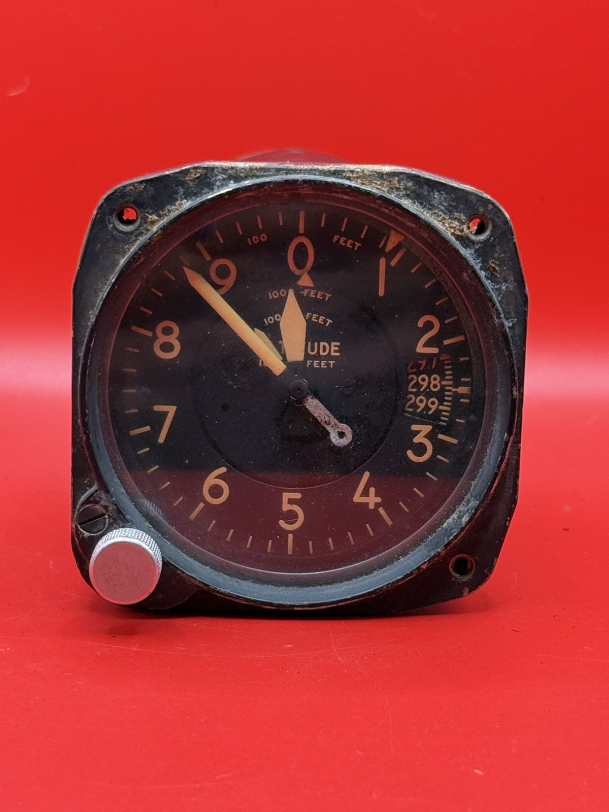Vintage Kollsman Pressure Altimeter Aircraft Gauge - Training model only