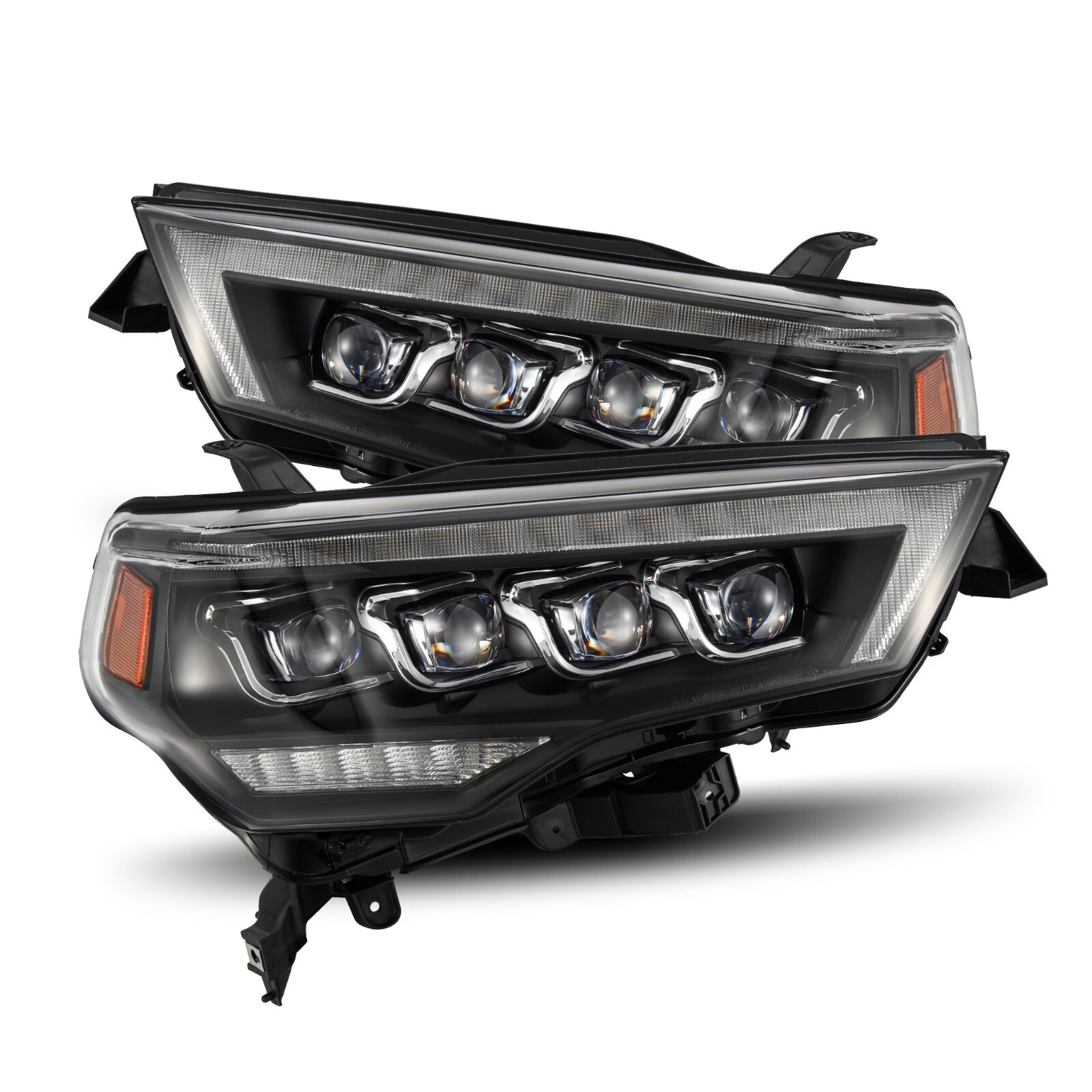 For 14-24 Toyota 4Runner Alpharex Nova G2 Black LED Projector Headlights Lamps
