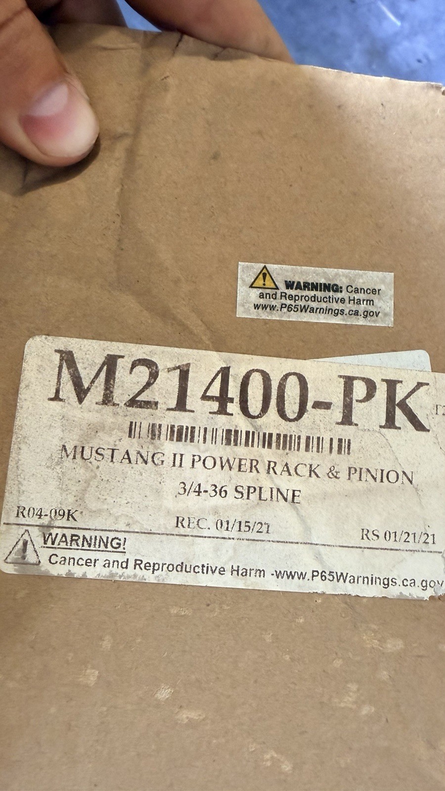 New CPP Mustang II Power Steering Rack & Pinion M21400-PK 3/4-36 Spline