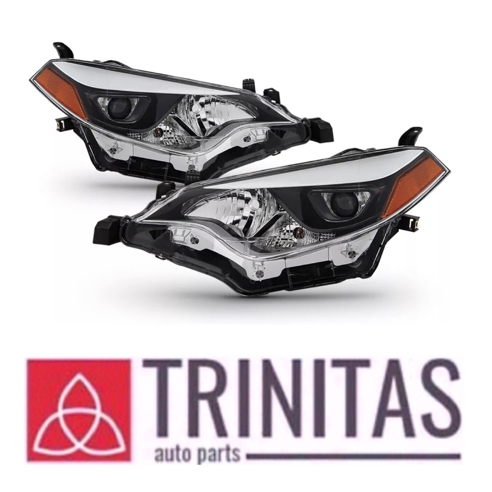 For 2014 2015 2016 Corolla Headlights Headlamps SET 14 15 16 Head Light lamp
