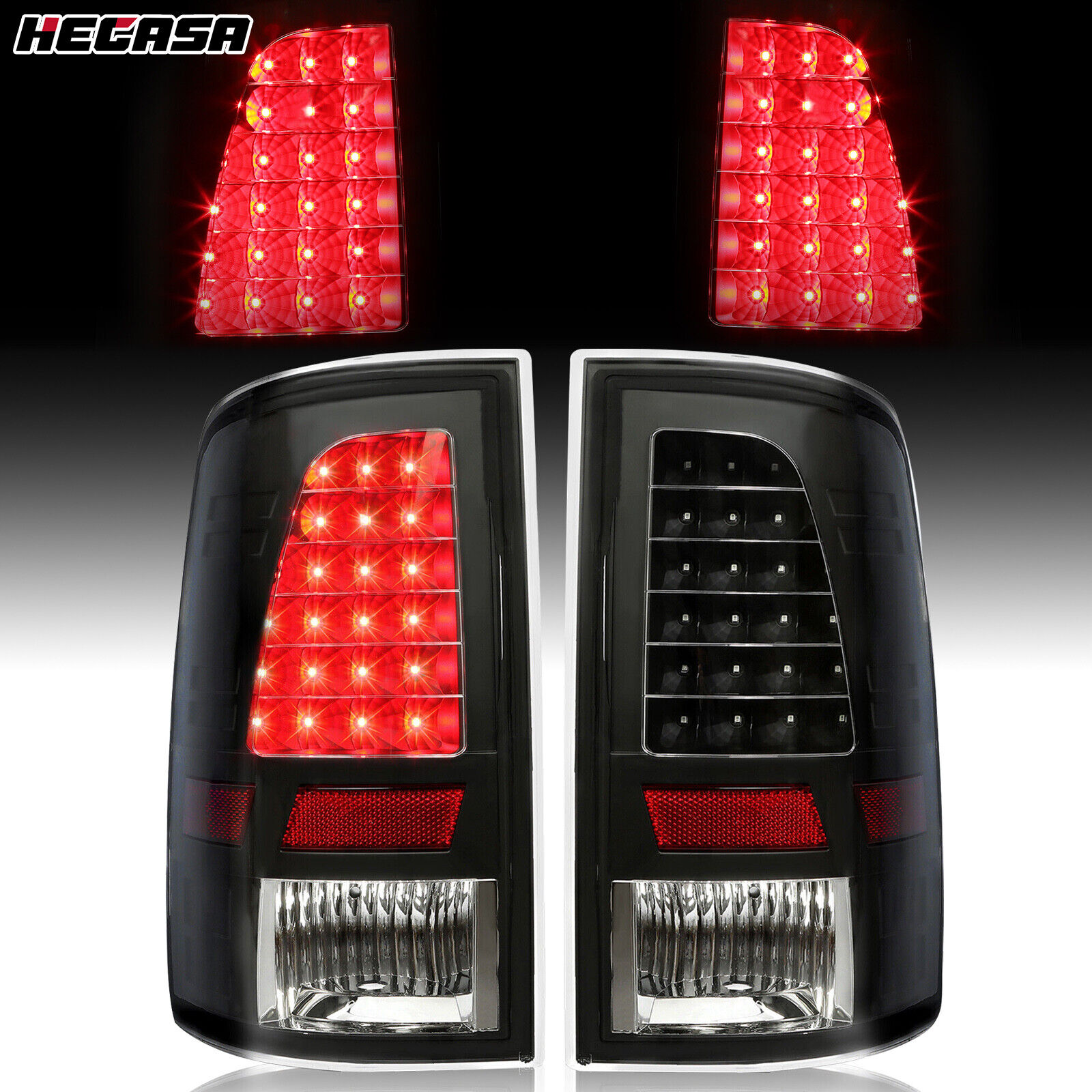 HECASA LED Tail Lights Lamps For 2009-2018 Dodge Ram 1500 2500 3500 Pickup