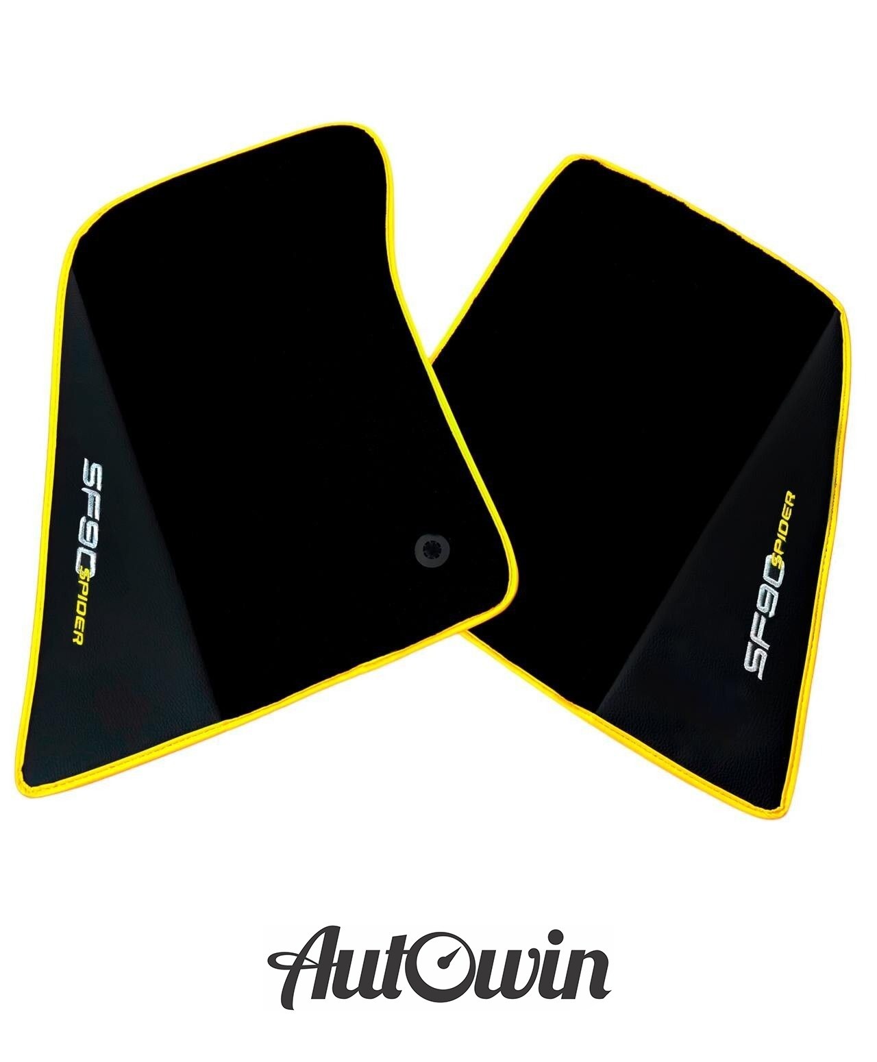 AutoWin Black Floor Mats for Ferrari SF90 Spider (2019-2024)
