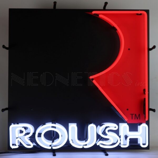 Roush Performance Logo Neon Sign Wall Mount Red White Neonetics 24\