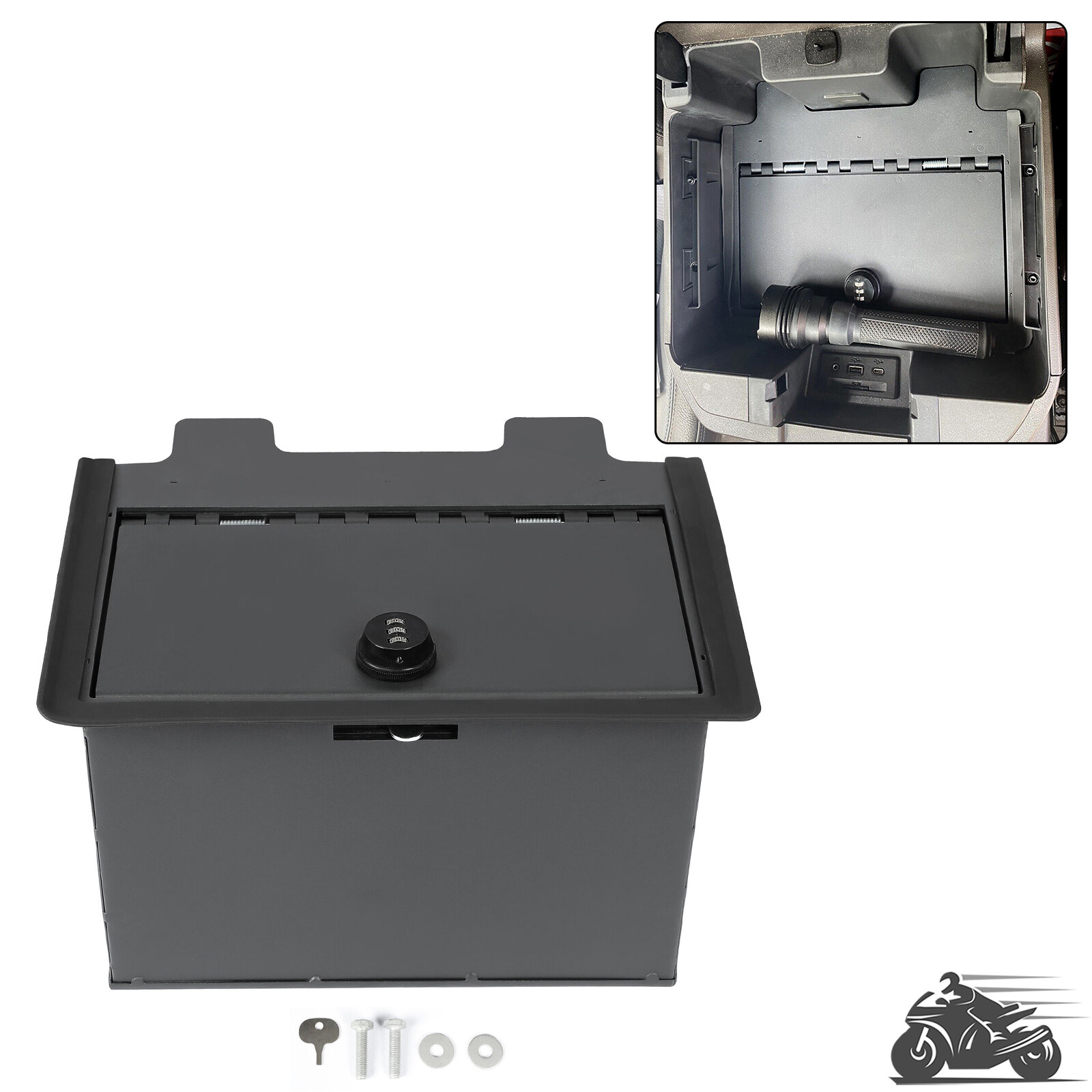 For 2019-23 Chevy Silverado GMC Sierra Center Console Storage Safe Box #84081567