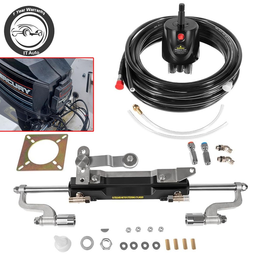 For SeaStar Teleflex Boat Outboard Hydraulic Steering Cylinder System Kit 350HP