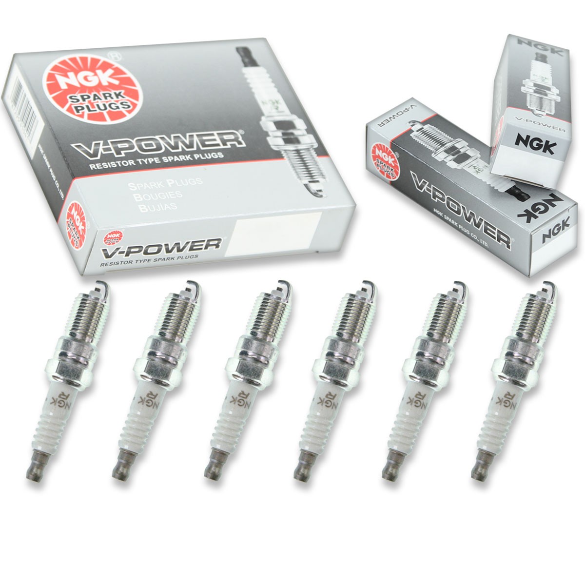 6 pcs NGK V-Power Spark Plugs for 2001-2005 Ford Explorer Sport Trac 4.0L V6 pw