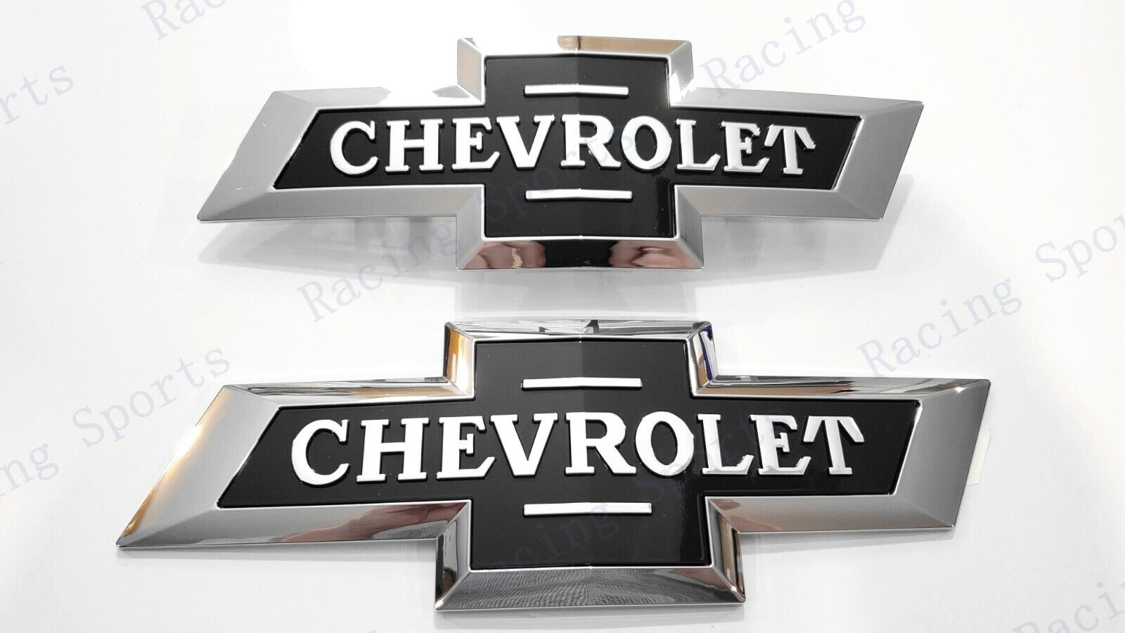 Custom Front Rear Chrome Black Heritage Bowtie Emblems Silverado Colorado Sierra
