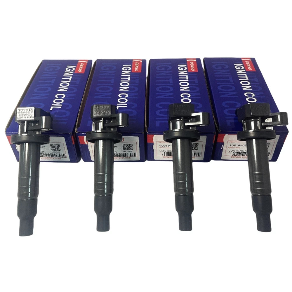 4Pcs DENSO 673-1300 Ignition Coils For Toyota Corolla Celica Matrix 90919-02239