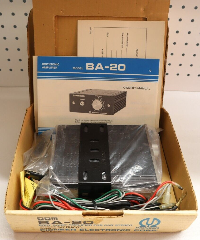 1980\'s New / NOS Vintage Pioneer BA-20 Old School Car Amp Body Sonic - Japan JDM