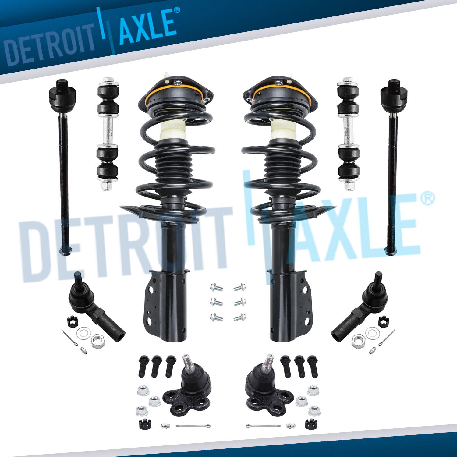 New 10pc Complete Front Quick Strut & Spring Suspension Kit for GM Vehicles