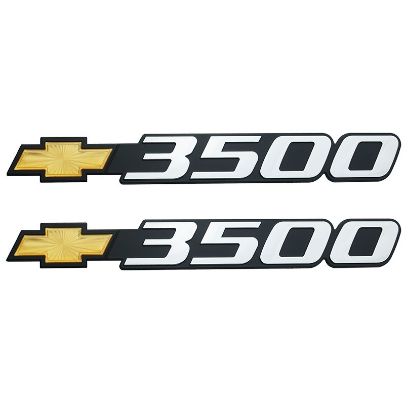 2Pc 2001-2007 Chevy 3500 Emblem Fit for Silverado Badge 15126053