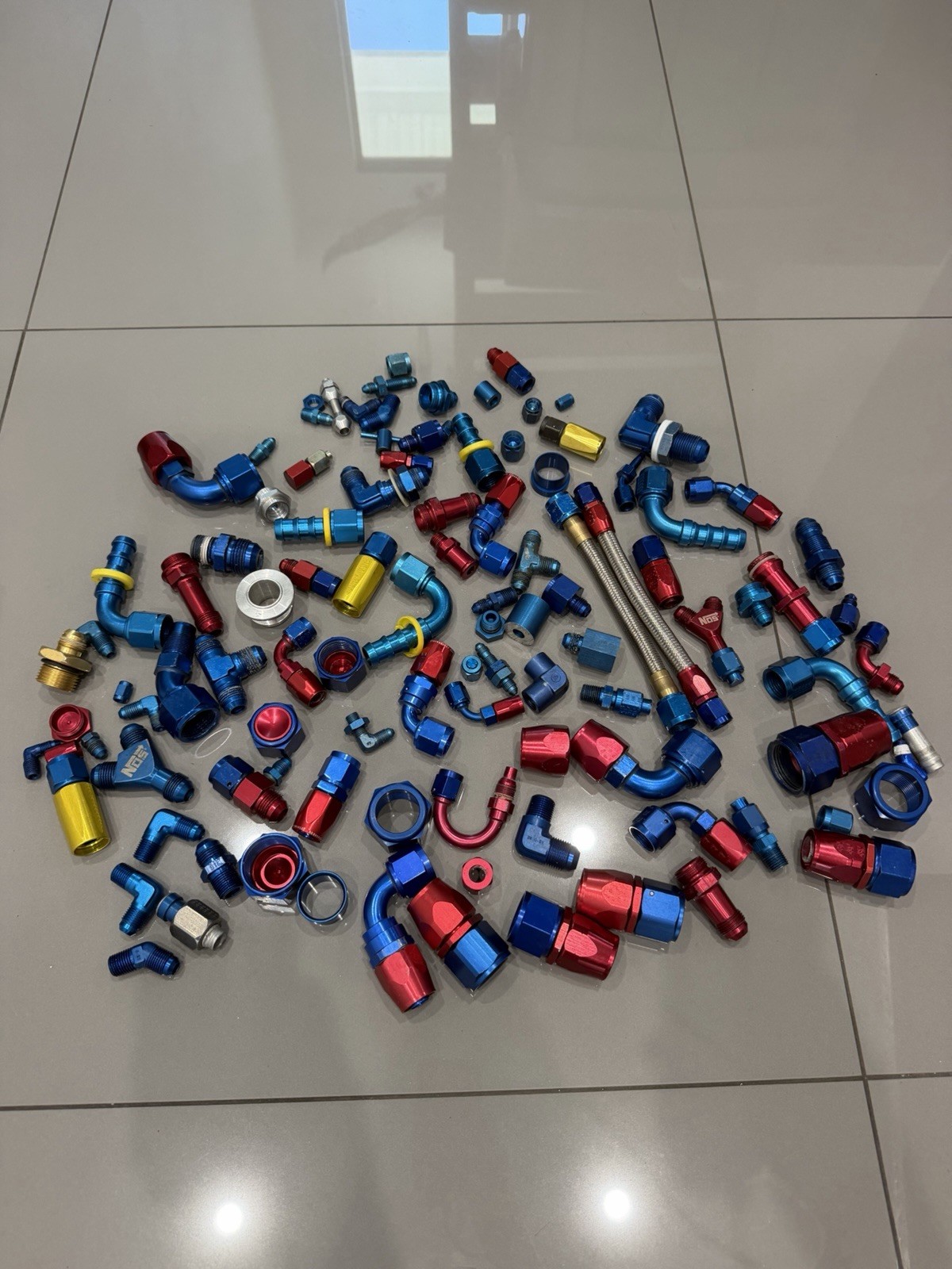 AN Fittings Huge Assorted Lot of Over 100+ Used fittings Huge Lot AN Fittings Huge Assorted Lot of Over 100+ Used fittings Huge Lot