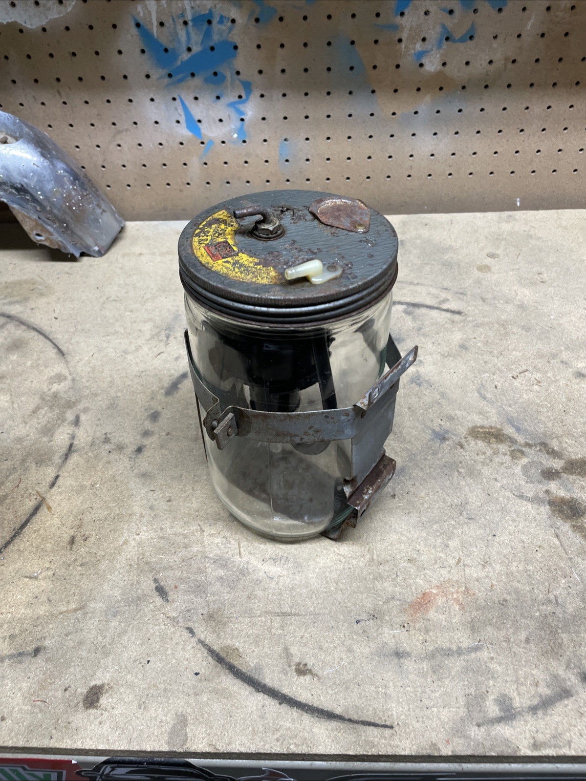 1950s OEM GM accessory windshield washer pump with washer jar assembly