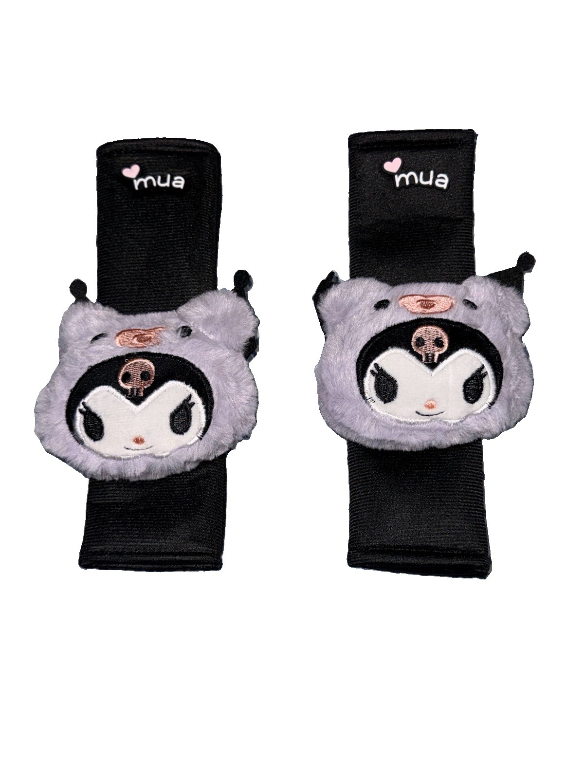 2pcs/set Cute Kuromi Auto Car Seat Belt Cover Soft Protector. 2pcs/set Cute Kuromi Auto Car Seat Belt Cover Soft Protector.