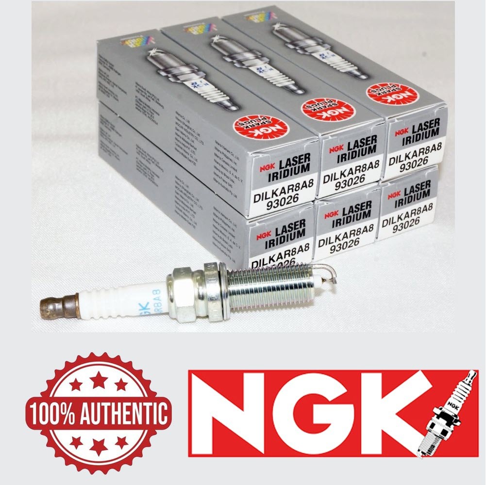 NGK LASER IRIDIUM SPARK PLUGS x 6 FOR NISSAN R35 GTR VR38DETT  - DILKAR8A8
