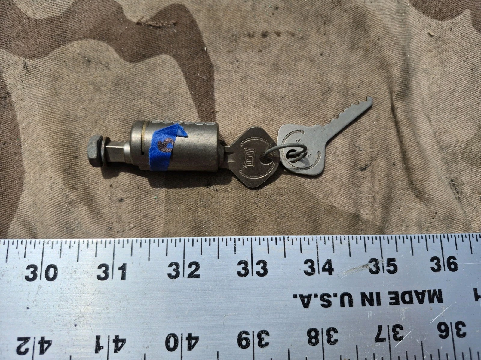 NOS Hurd T128 Trunk Lock Mechanism and 2 Key Keys Original Vintage NOS Hurd T128 Trunk Lock Mechanism and 2 Key Keys Original Vintage