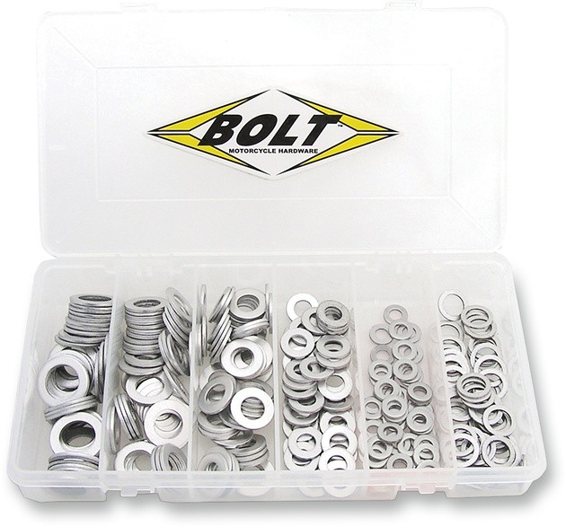 Bolt Motorcycle Hardware Drain Plug Crush Washer Kit 300-Pieces