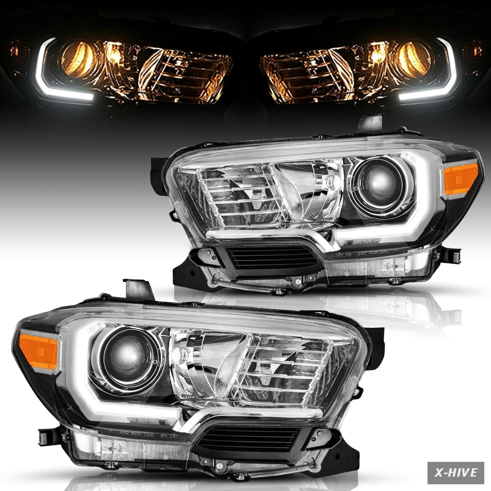 LED DRL Headlights for 2016-2022 Toyota Tacoma Trd/Limited