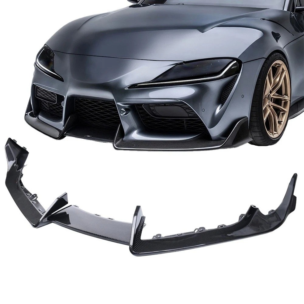 For 2020-26 GR Supra A90 A91 Carbon Fiber Look Front Bumper Lip Splitter