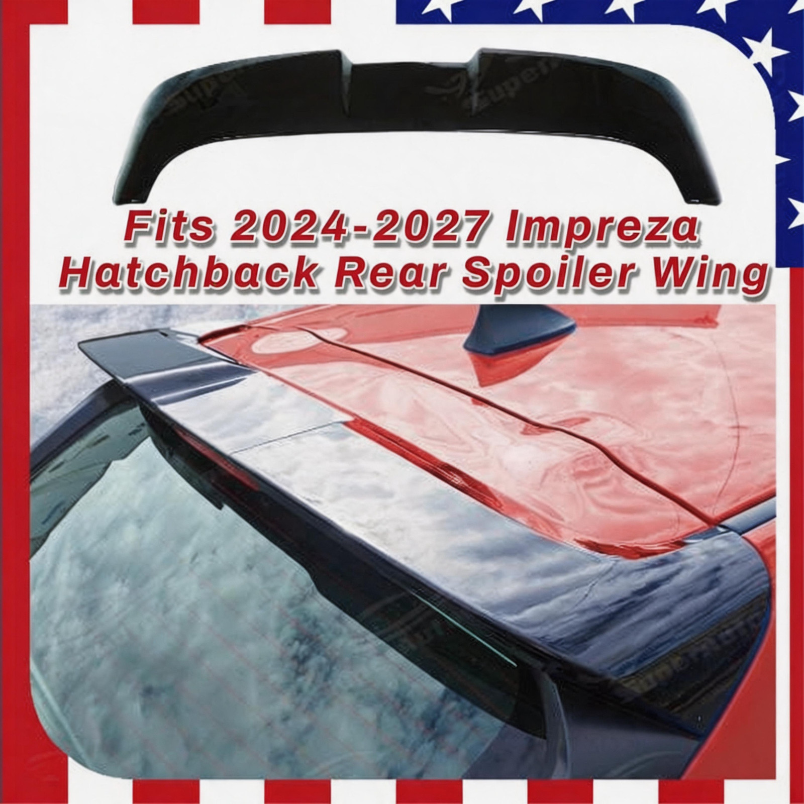 Fits Subaru Impreza Hatchback 2024-2027 Rear Trunk Lip Spoiler Wing Roof Spoiler