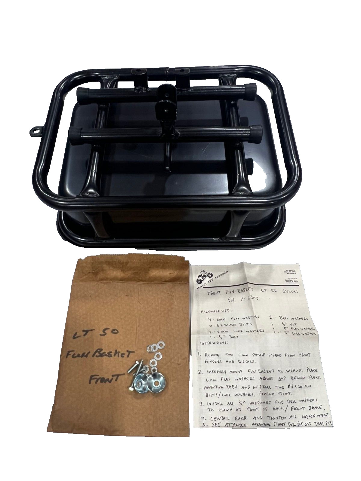 New 1984-1986 Suzuki LT50 LT-50 Front Rack Fun Basket Moyers NOS