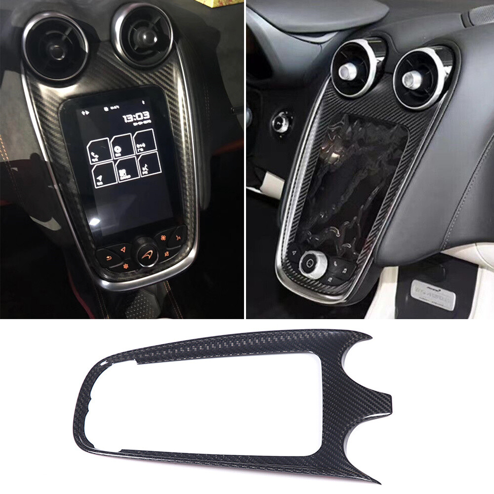 Real Carbon Fiber Center GPS Navigation Screen Frame Trim for McLaren GT 2019-22