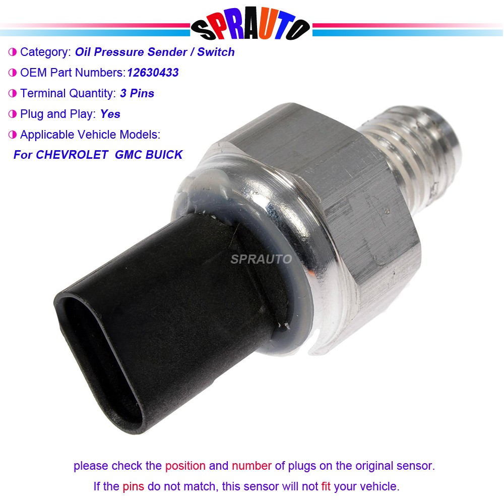 For Chevrolet Camaro Equinox Colorado Oil Pressure Sender Sensor 12630433 PS660 For Chevrolet Camaro Equinox Colorado Oil Pressure Sender Sensor 12630433 PS660