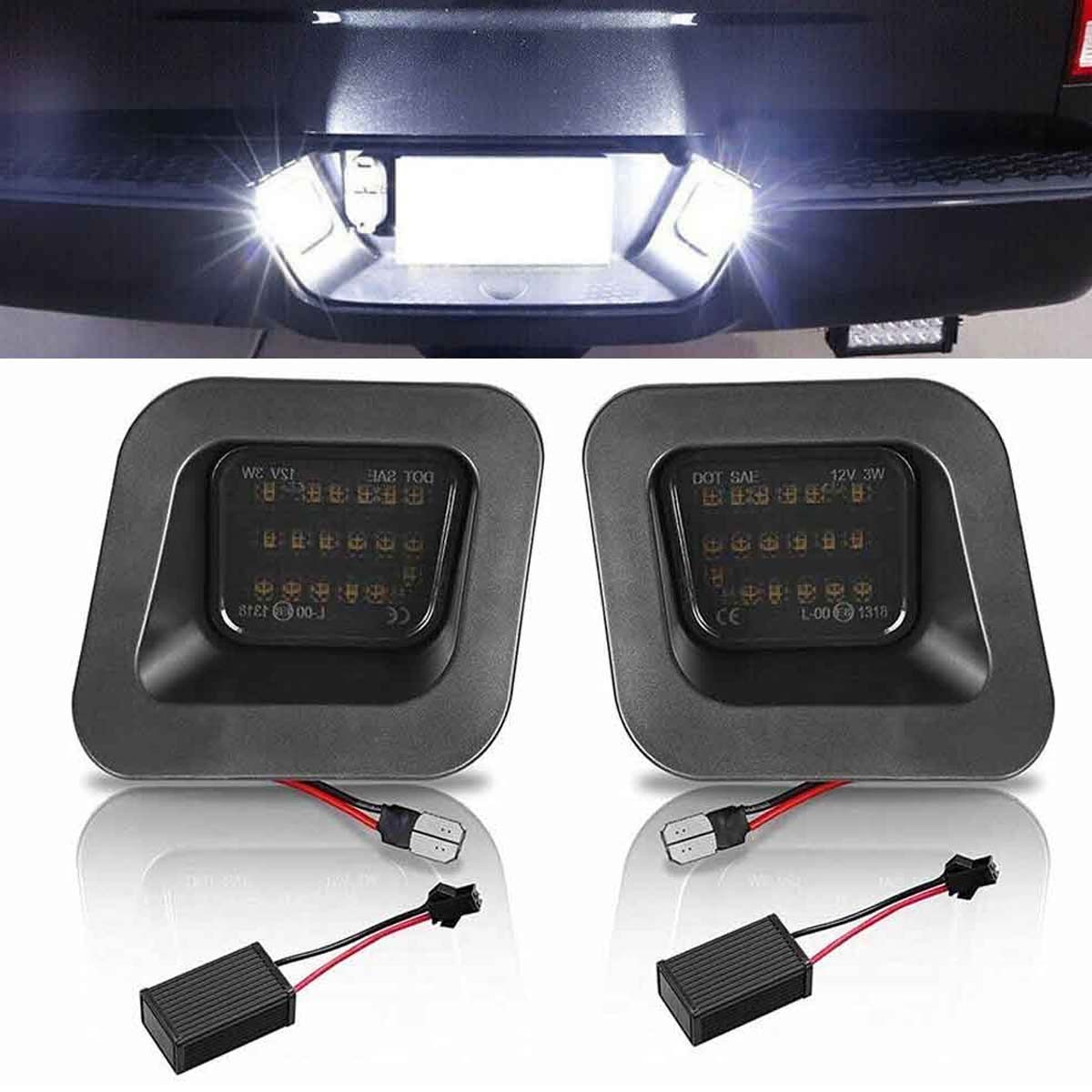 LED SMOKED Rear License Plate Lamp Light For Dodge For Ram 1500 2500 3500 03-18