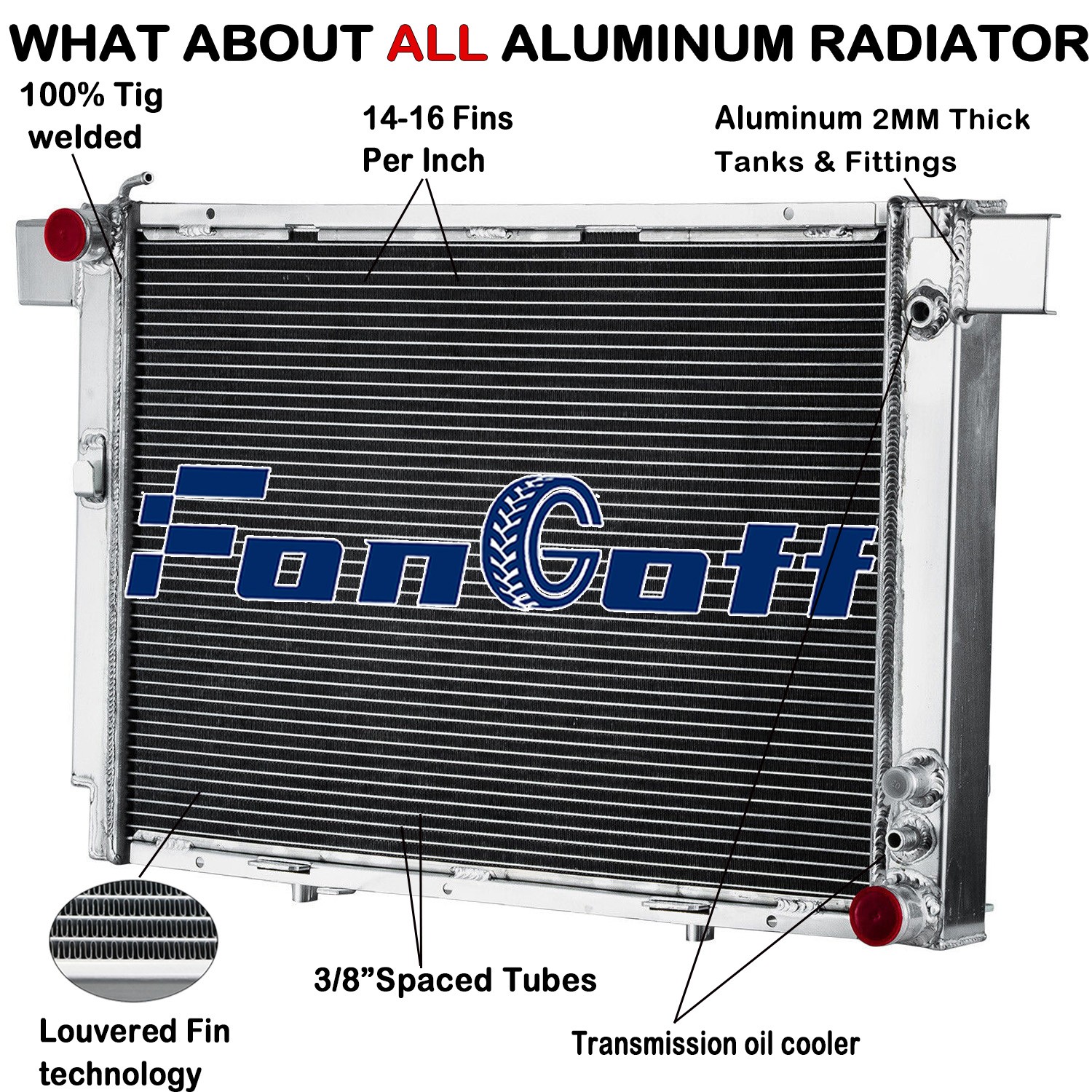 3 Row Aluminum Cooling Radiator Fits 1990-2002 MERCEDES BENZ SL500 500 SL 5.0L,