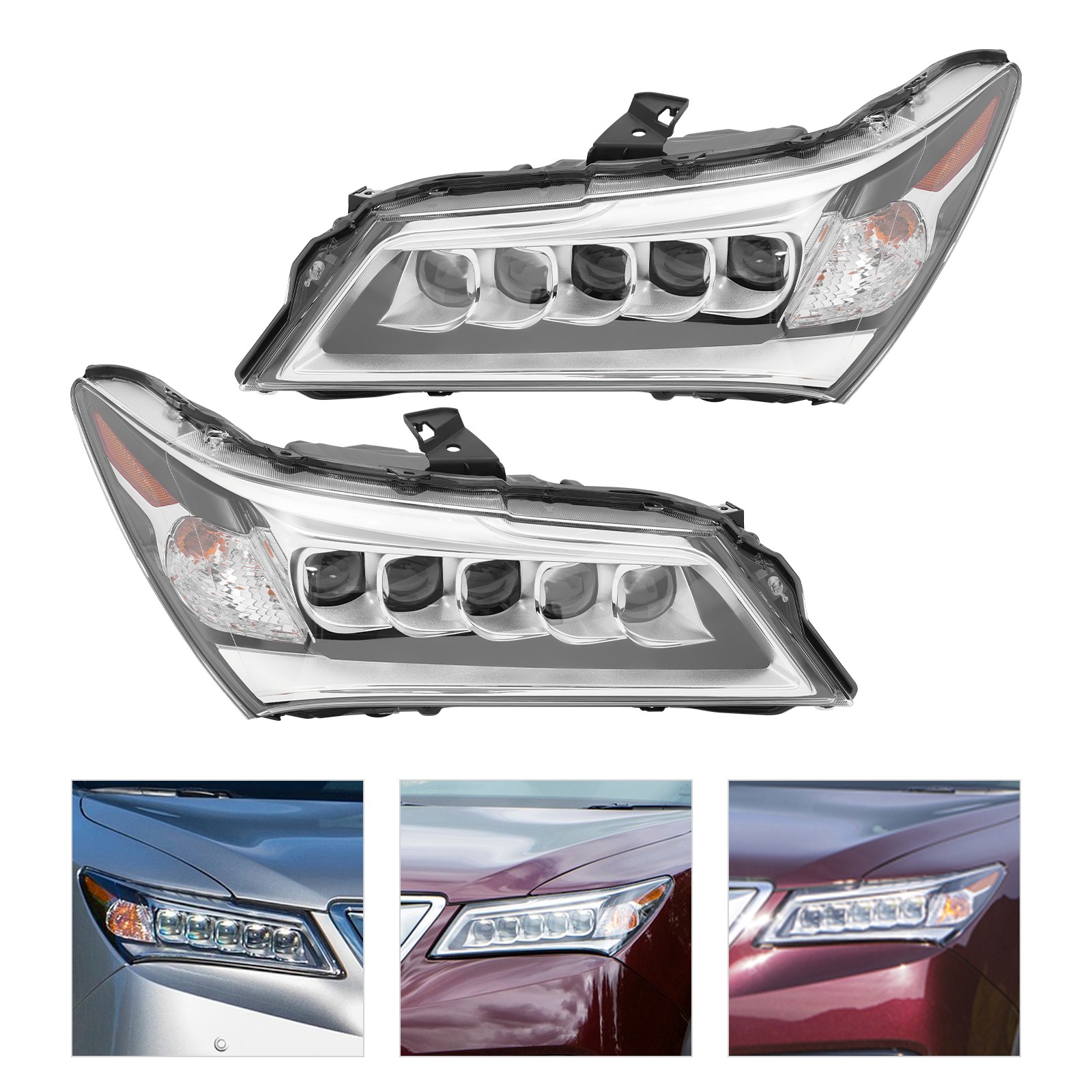 1/2PCS For Acura MDX 2014 2015 2016 LED Headlight Assembly 33150-TZ5-A01