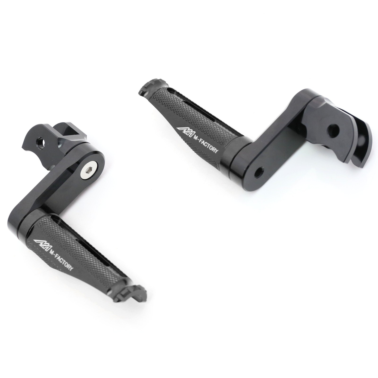 Black SHINOBI Front Foot Pegs 40mm Lower For Buell XB9R Firebolt 02-07 06 05