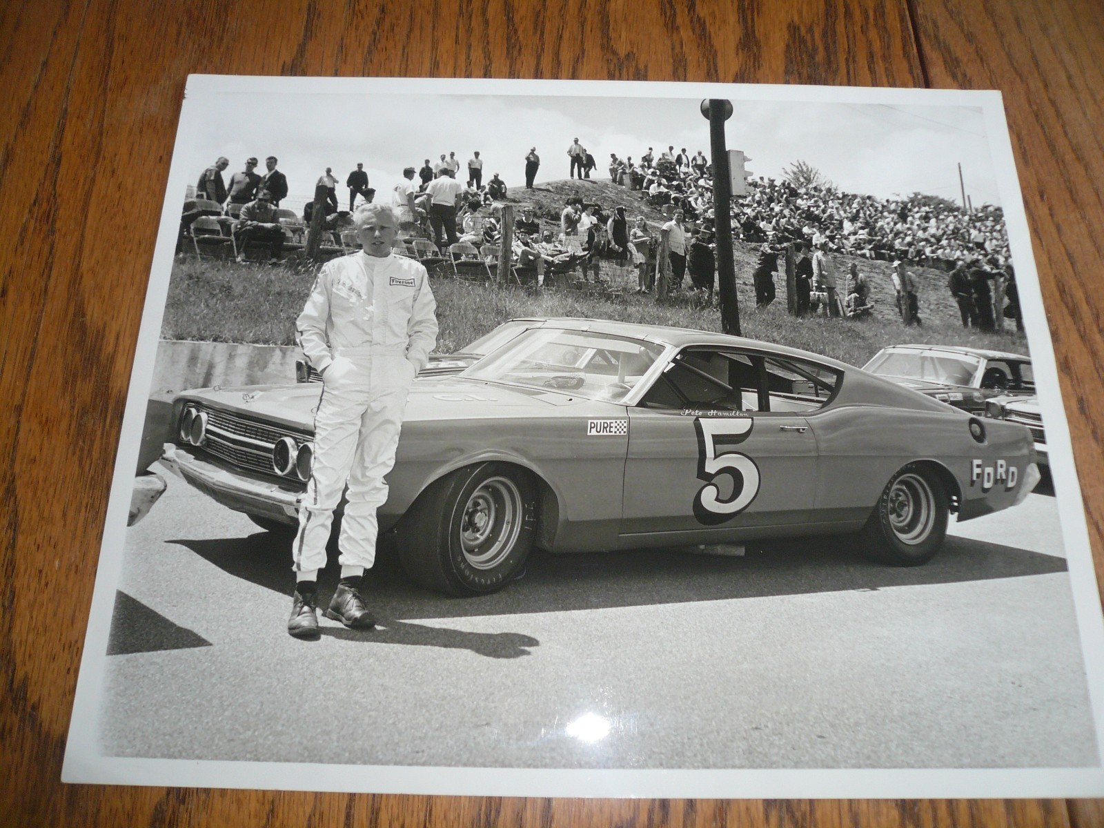 Pete Hamilton #5 1969 Ford Talladega Torino Cobra Photo - Vintage Pete Hamilton #5 1969 Ford Talladega Torino Cobra Photo - Vintage