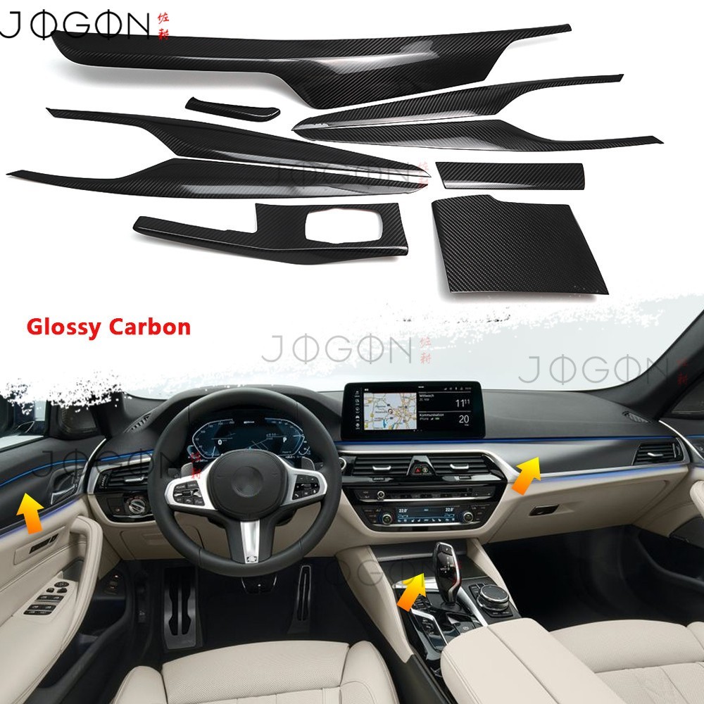 F90 Real Carbon For BMW 5 Series G30 M5 2018+ Interior Trim Dash Door Panel Trim