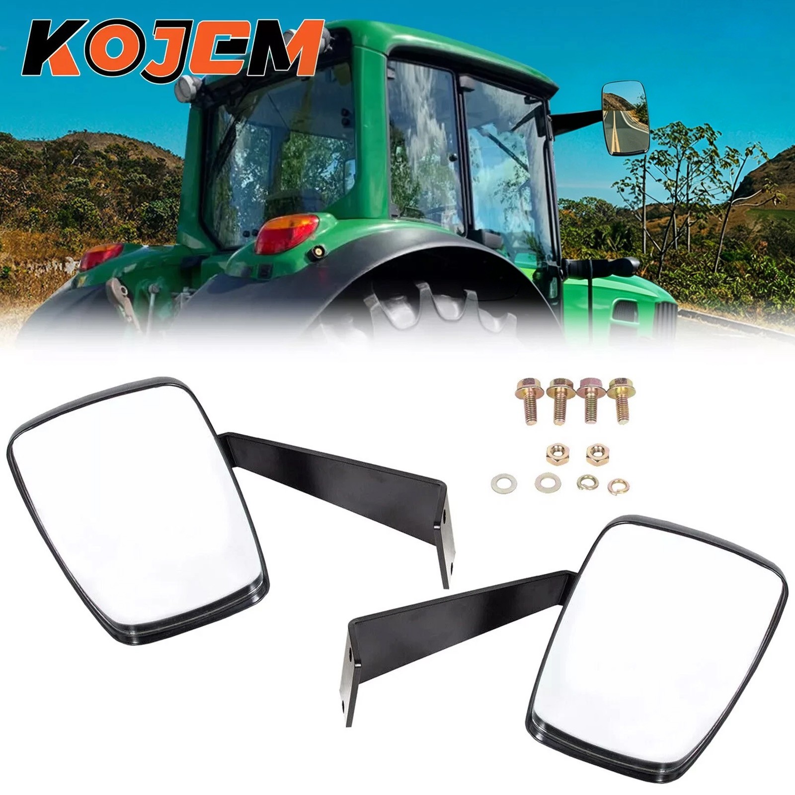 Left+Right Rear Mirror For John Deere 5000 & 6000 Series Tractors #DM2455000 Left+Right Rear Mirror For John Deere 5000 & 6000 Series Tractors #DM2455000