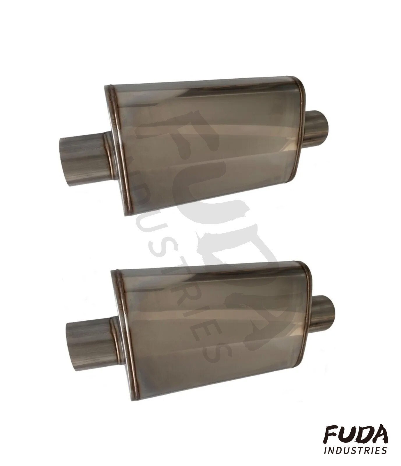 A Pair of 3inch inlet/outlet Center Universal Muffler Straight Through Exhaust A Pair of 3inch inlet/outlet Center Universal Muffler Straight Through Exhaust