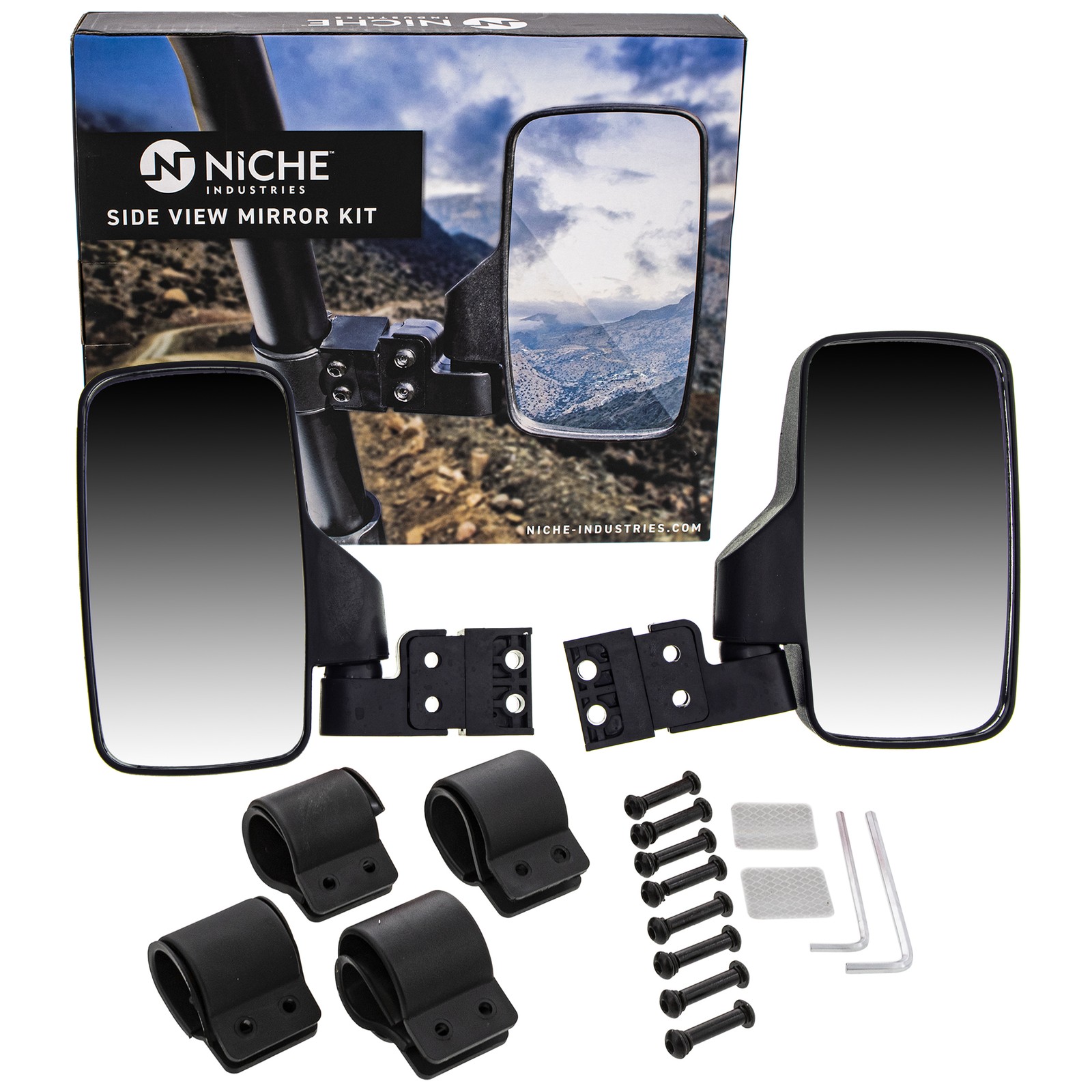 NICHE Side View Mirror Set for Honda Big Red Talon Pioneer 500 700 1000 Black NICHE Side View Mirror Set for Honda Big Red Talon Pioneer 500 700 1000 Black
