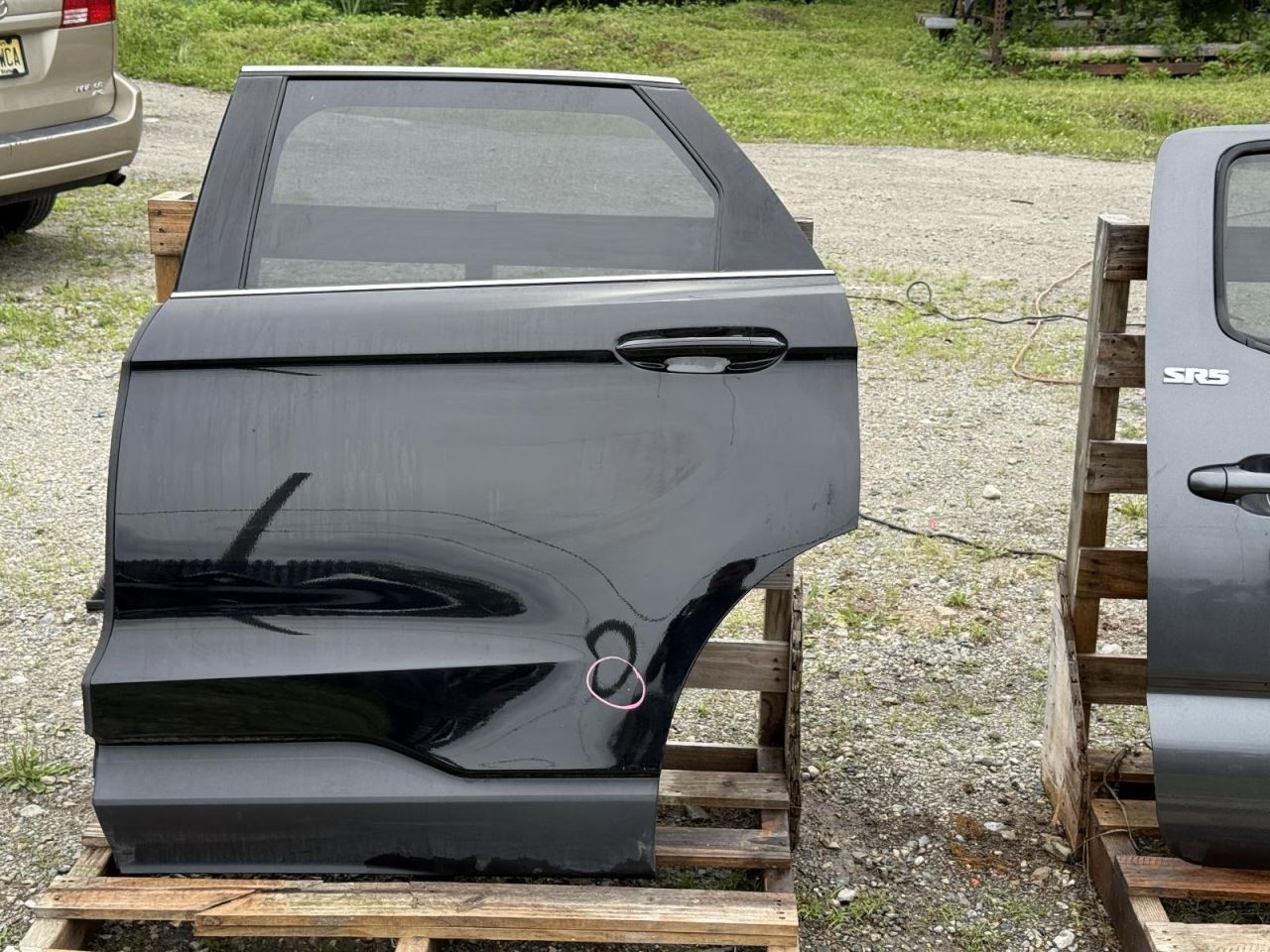 2015-2024 Ford Edge Left Driver Side Rear Door Black Scratches