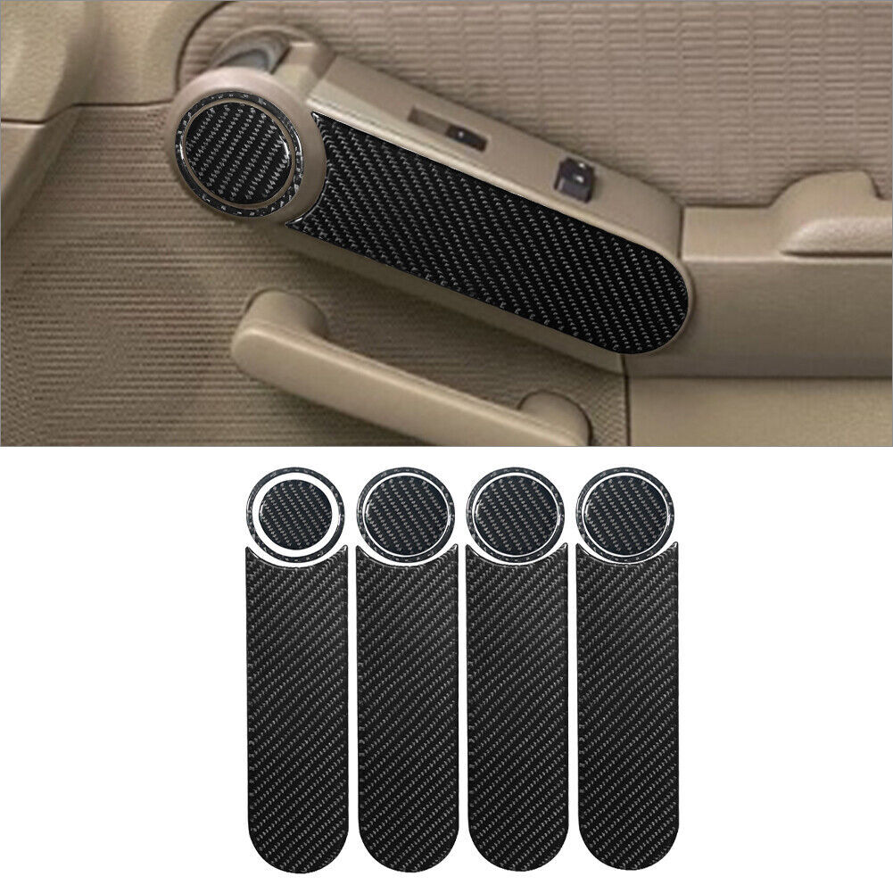 12Pcs For Ford Explorer 2008-2010 Carbon Fiber Interior Door Panel Cover Trim