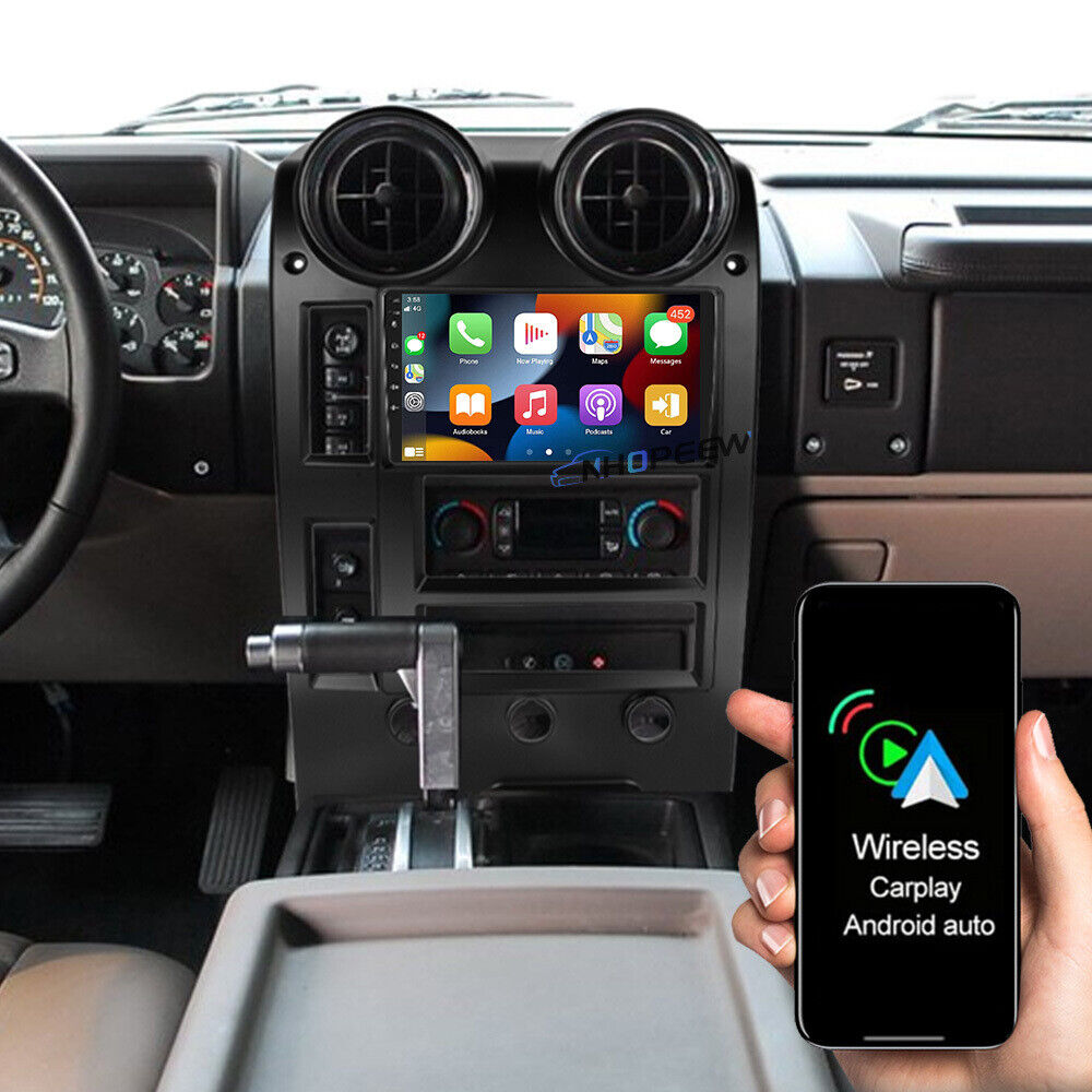 32GB Android 13 Apple Carplay Car Radio Stereo GPS Navi For Hummer H2 2002-2007