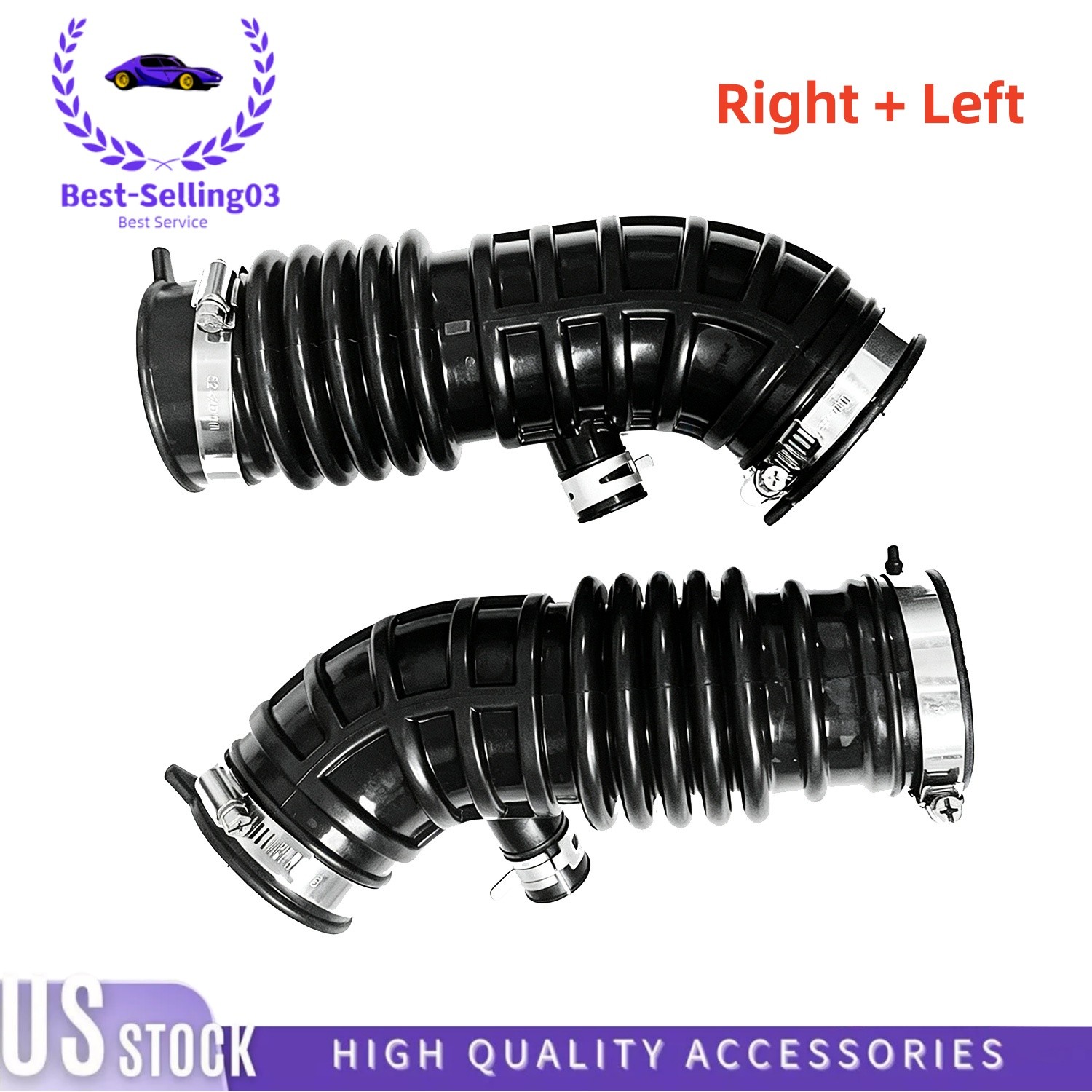 16576-JK01A Fits For 2011-2012 Infiniti G25 Nissan Right+Left Side Air Duct Tube
