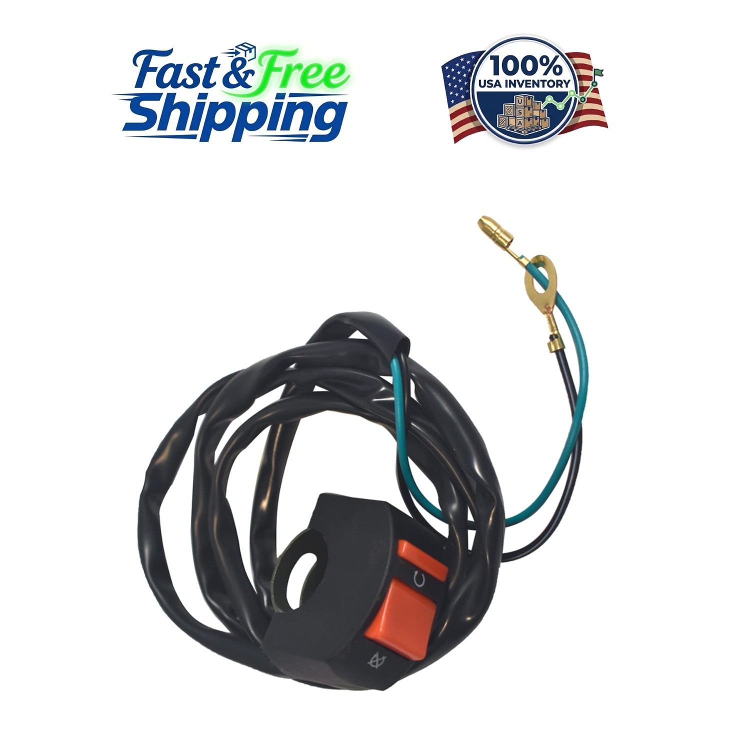 Reliable Kill Switch for Coleman CT200U Trail Mini Bike & Go-Kart - Black Nickel