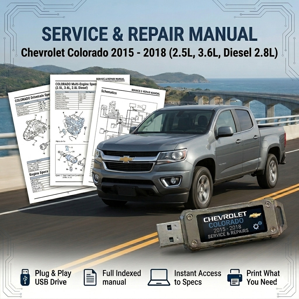 CHEVROLET COLORADO 2015 2016 2017 2018 SERVICE REPAIR WORKSHOP MANUAL ON USB